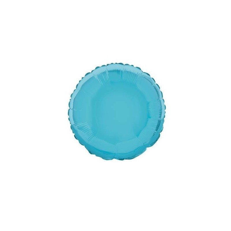 GLOBO FOIL CIRCULO AZUL BEBÉ 45CM/18".
