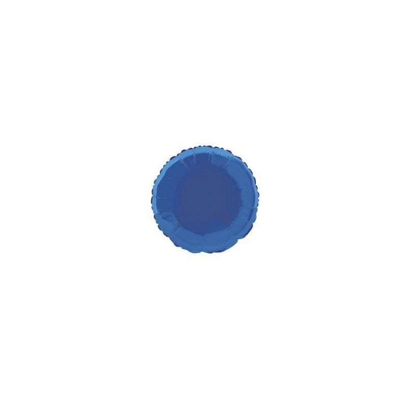 GLOBO FOIL CIRCULO AZUL ROYAL 45CM/18". UNIQUE