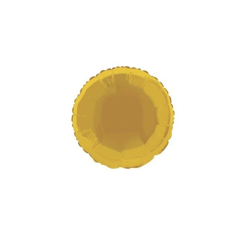 GLOBO FOIL CIRCULO DORADO 45CM/18". UNIQUE