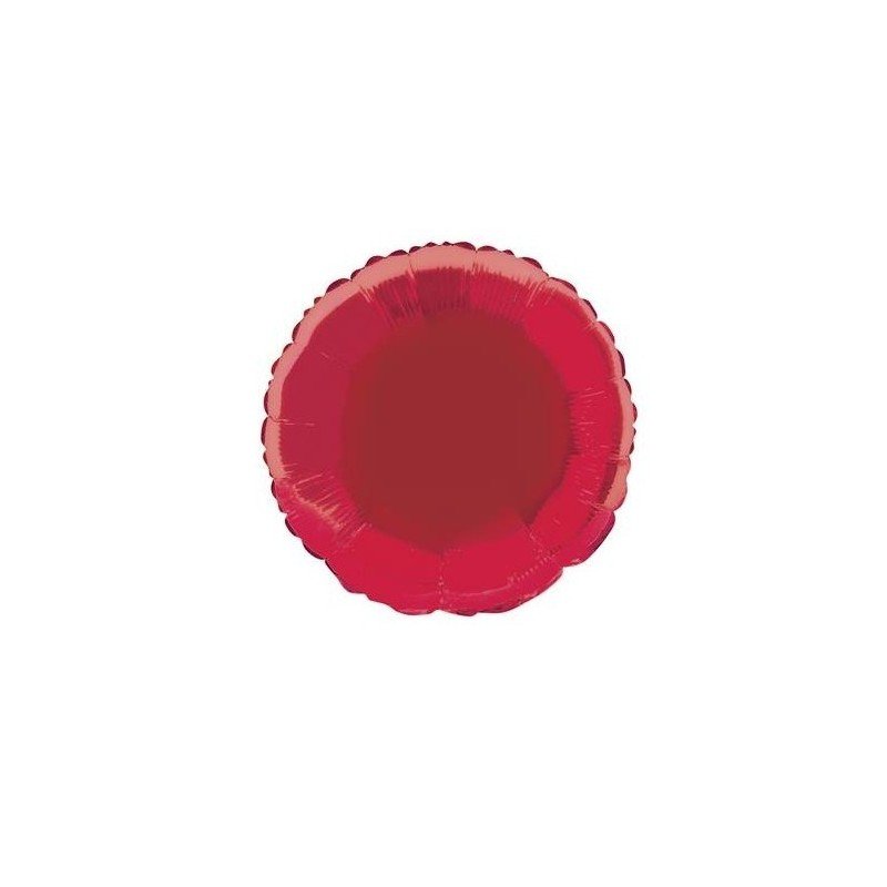 GLOBO FOIL CIRCULO ROJO 45CM/18". UNIQUE