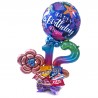 CAJA DE CHOCOLATES CON GLOBO HAPPY BIRTHDAY Y NÚMERO