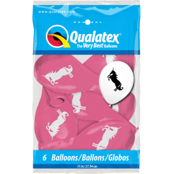 GLOBO CON HELIO LÁTEX UNICORNIO ROSA . UNID