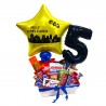 CAJA DE CHOCOLATES BATMAN + GLOBOS PERSONALIZADOS CON HELIO