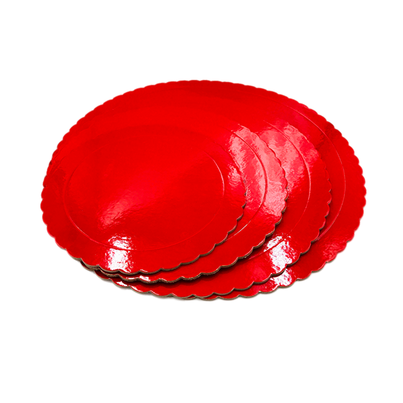 BASE FINA REDONDA 3 MM ROJA - 25 CM