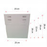 CAJA BLANCA PARA TARTA AJUSTABLE 4 ALTURAS 25X25X20/22/26,5/30,5CM.