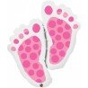 GLOBO FORMA PIES ROSA 89 CM. QUALATEX