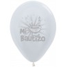 GLOBO HELIO MI BAUTIZO BLANCO PERLADO