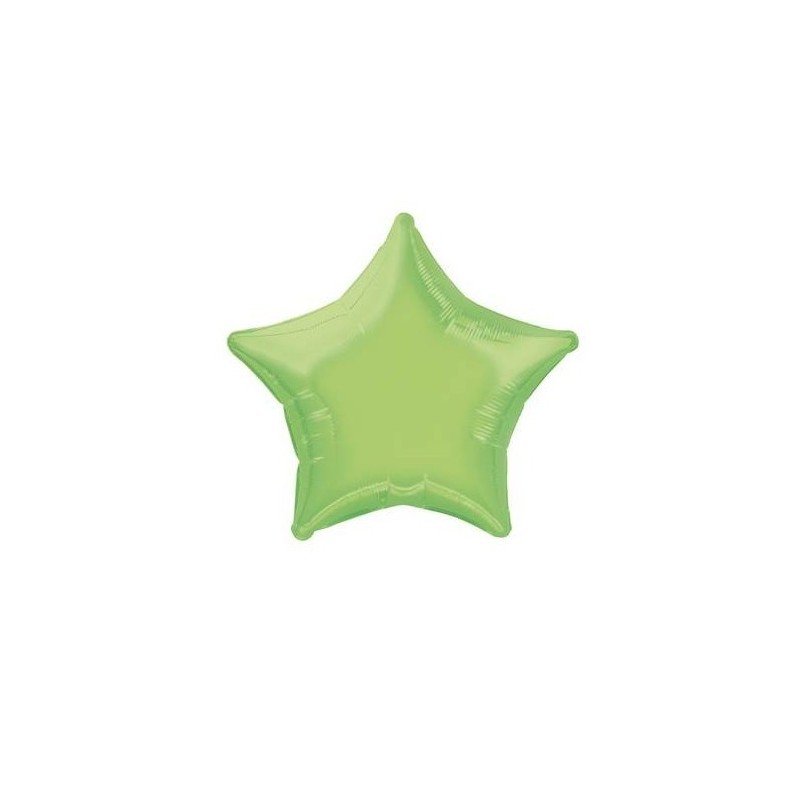 GLOBO FOIL ESTRELLA VERDE LIMA   50CM/20" UNIQUE