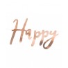BANNER HAPPY BIRTHDAY GLOD ROSE 16,5 x 62 cm