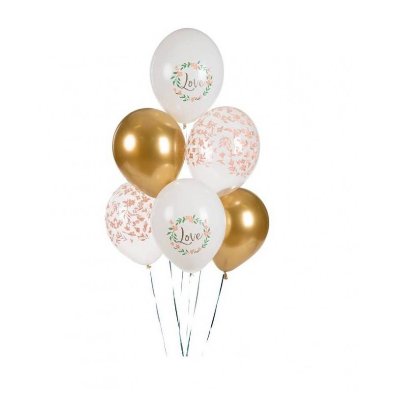 BOUQUET GLOBOS CON HELIO  SAN VALENTIN.