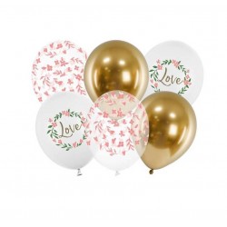 BOUQUET GLOBOS CON HELIO  SAN VALENTIN.