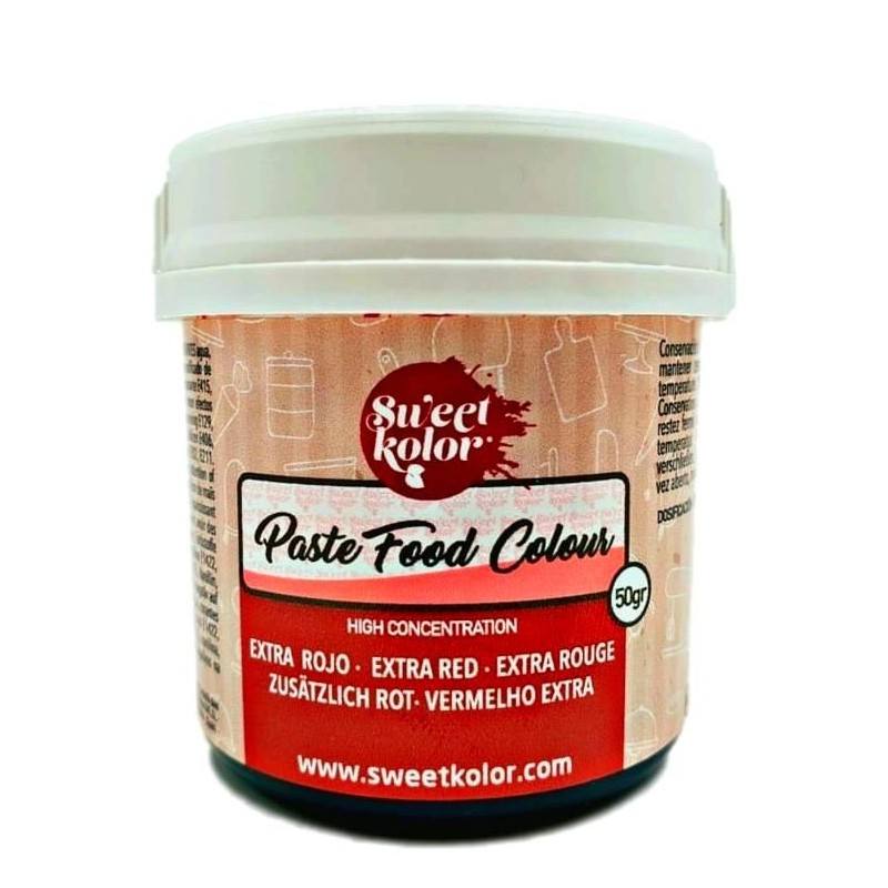 COLORANTE EN PASTA ROJO EXTRA 50 GR. SWEETKOLOR