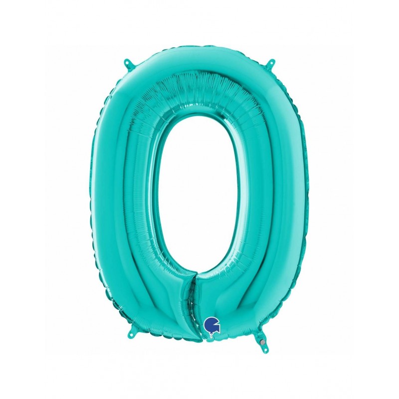 GLOBO PREMIUM NÚMERO 0 TIFFANY 66cm 26". GRABO