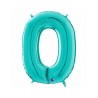 GLOBO PREMIUM NÚMERO 0 TIFFANY 66cm 26". GRABO