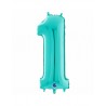 GLOBO PREMIUM NÚMERO 1 TIFFANY 66cm 26". GRABO
