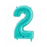 GLOBO PREMIUM NÚMERO 2 TIFFANY 66cm 26". GRABO
