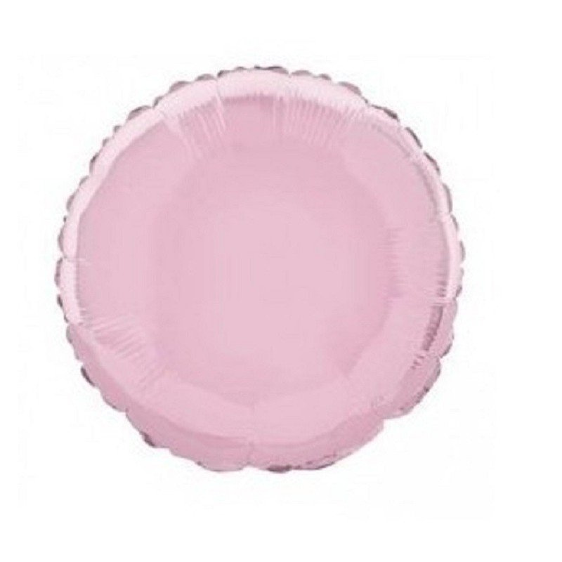 GLOBO CIRCULO ROSA PASTEL 45CM/18". UNIQUE