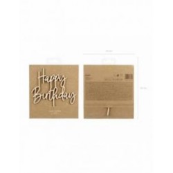 CAKE TOPPER HAPPY BIRTHDAY DE MADERA