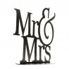 CAKE TOPPER NEGRO METALICO - "MR & MRS"