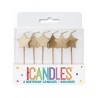 PACK DE VELAS ESTRELLAS DORADAS METALIZADAS