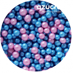 PERLAS DE AZUCAR AZUL-ROSA 4 MM - 90 GR.