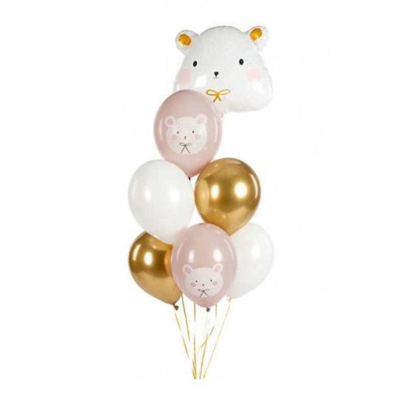 BOUQUET DE GLOBOS CON HELIO OSO POLAR