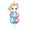 BOUQUET DE GLOBOS CON HELIO UNICORNIO CABEZA