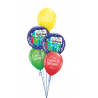 BOUQUET DE GLOBOS CON HELIO FELIZ CUMPLEAÑOS
