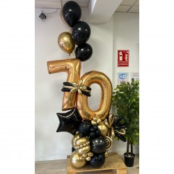 BOUQUET DE GLOBOS CON  NÚMERO