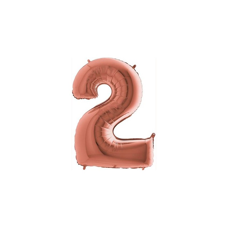 NUMERO 2 ORO ROSA 86 cm - 34" NUMERO 2 ORO ROSA 86 cm - 34"