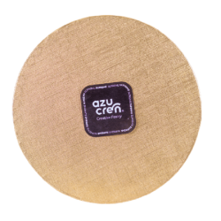 BASE REDONDA ORO CLARO 30 CM X 12 MM.