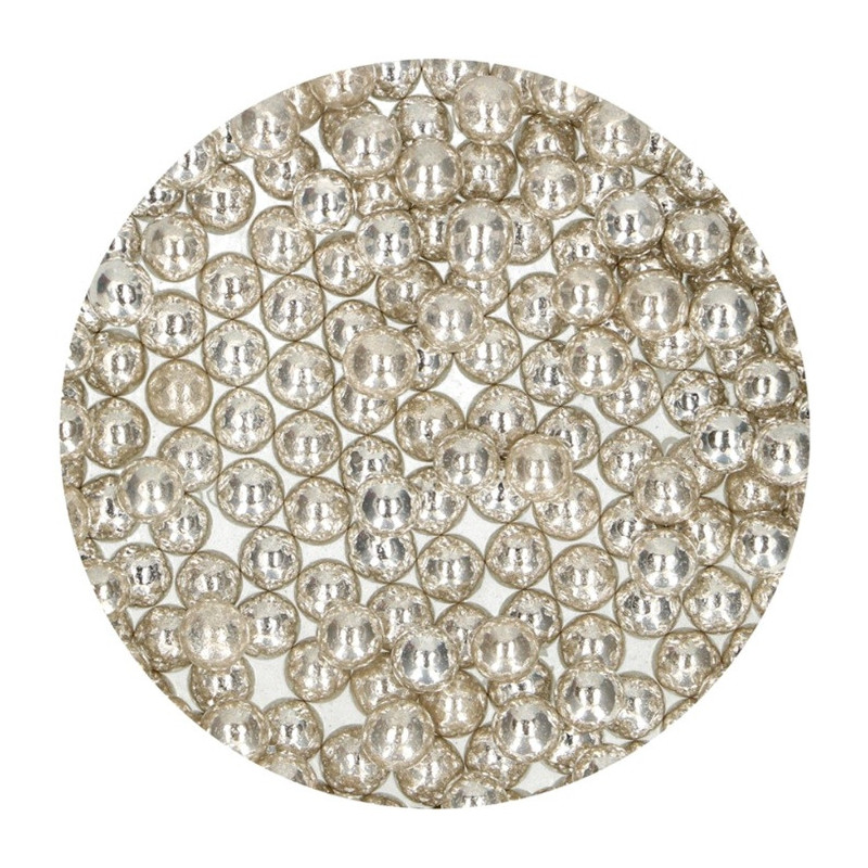 PERLAS DE AZUCAR - PLATA METALIZADO (8 MM) 80 G