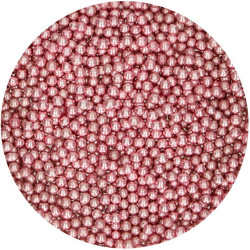 PERLAS DE AZUCAR ROSA METALIZADO (4 MM) 80 G. FUNCAKES
