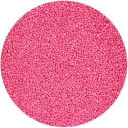 PERLAS DE AZUCAR (NONPAREILS) ROSA OSCURO BOTE 80 GRAMOS. FUNCAKES