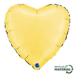 GLOBO CON HELIO  CORAZON AMARILLO PLATANO