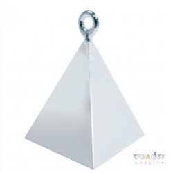 PESO PARA GLOBO PIRAMIDE PLATA